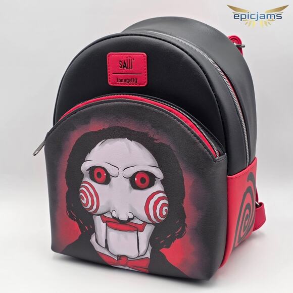 Loungefly Saw Jigsaw Halloween Red Black Mini Backpack New main image 6
